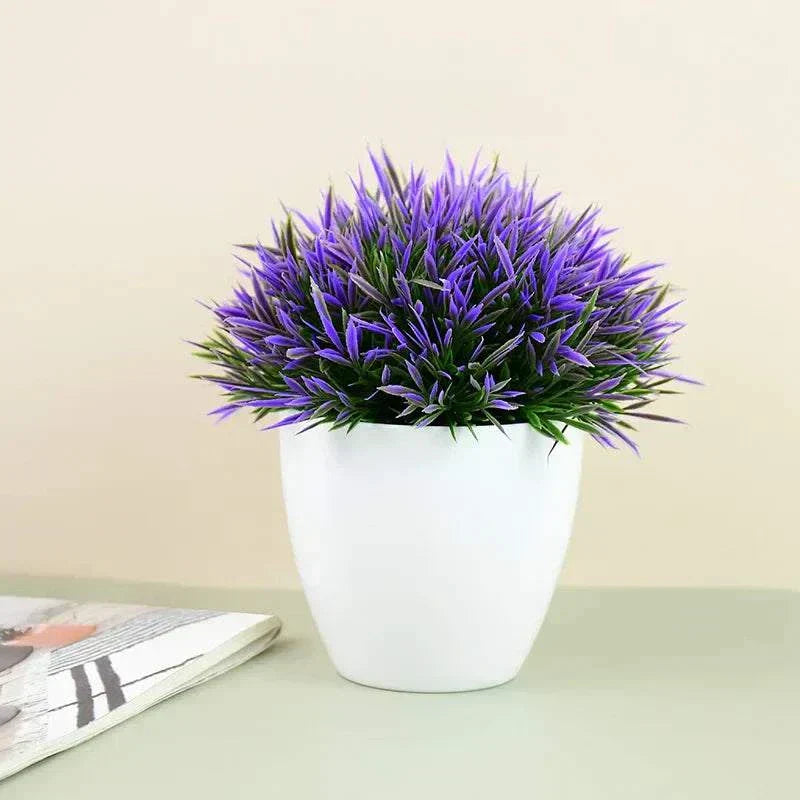 Artificial Plants Bonsai Small Green Tree Plants Fake Flower Potted Ornament Home Room Garden Office Desk Fake Bonsai Decoration