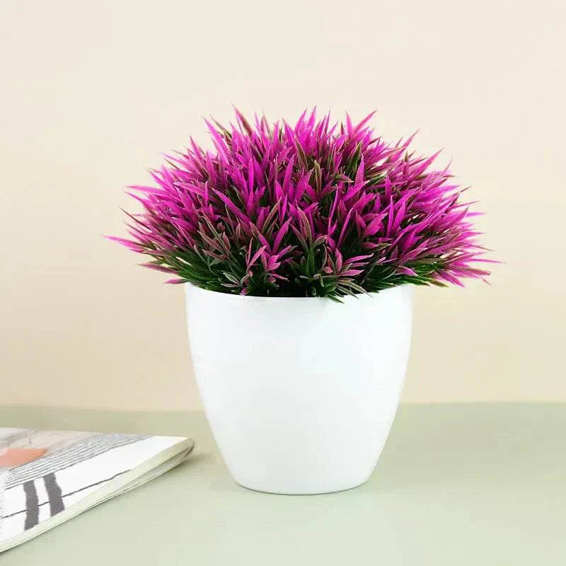 Artificial Plants Bonsai Small Green Tree Plants Fake Flower Potted Ornament Home Room Garden Office Desk Fake Bonsai Decoration