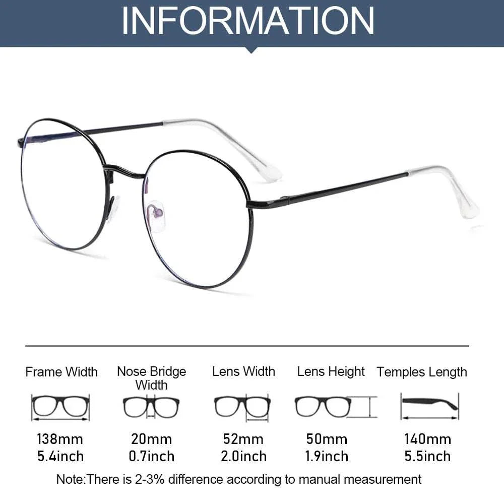Retro Round Frame Anti-blue Radiation Glasses Ultralight Men Women Blue Light Blocking Glasses Eyewear Computer Goggles