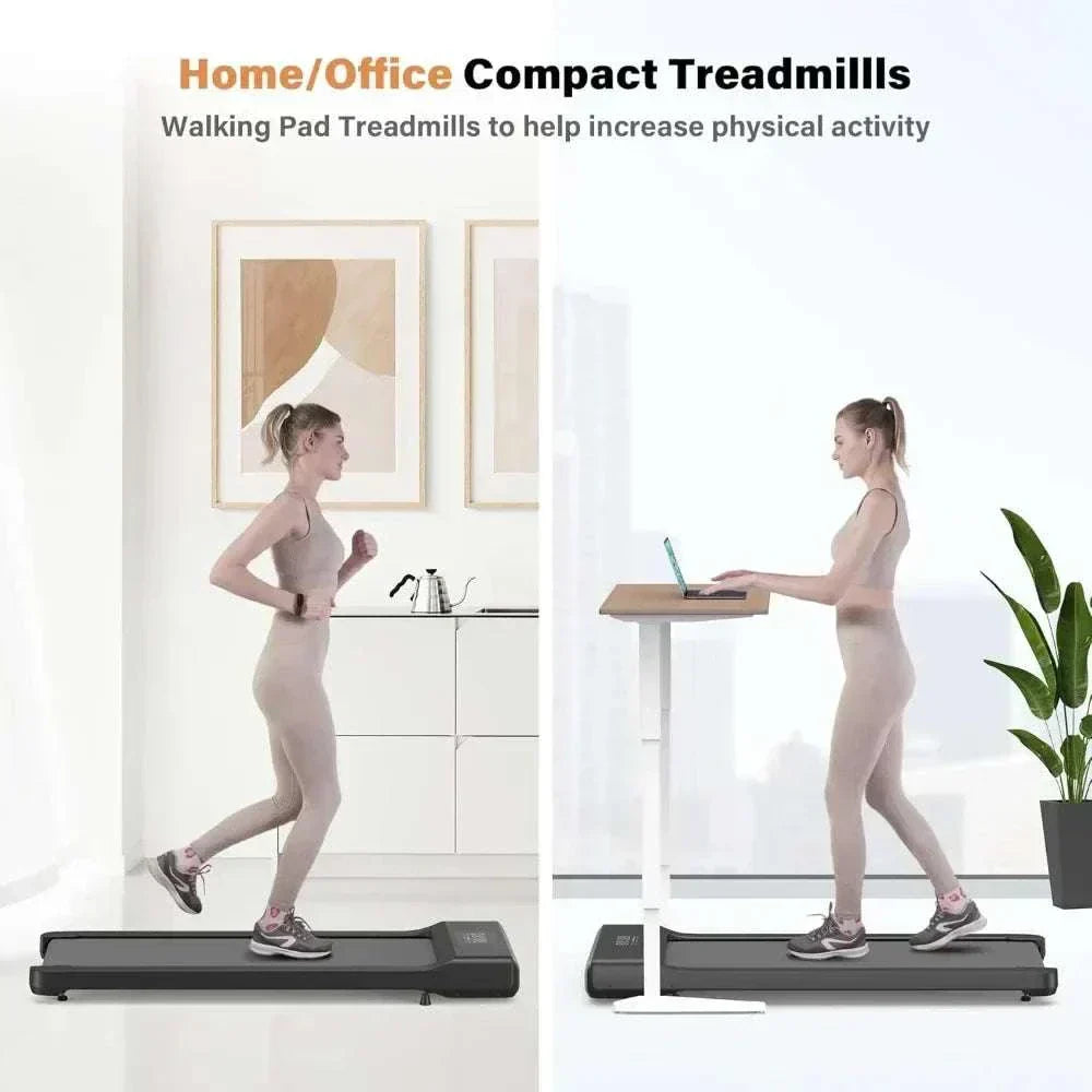 Smart Walking Pad, 2-in-1 Under Desk Treadmill for Home Office, Portable Walking/Jogging Machine with App & Remote Control