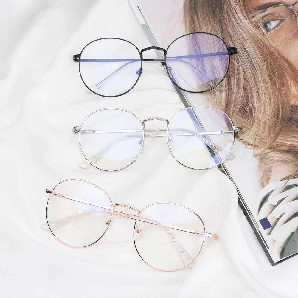 Retro Round Frame Anti-blue Radiation Glasses Ultralight Men Women Blue Light Blocking Glasses Eyewear Computer Goggles