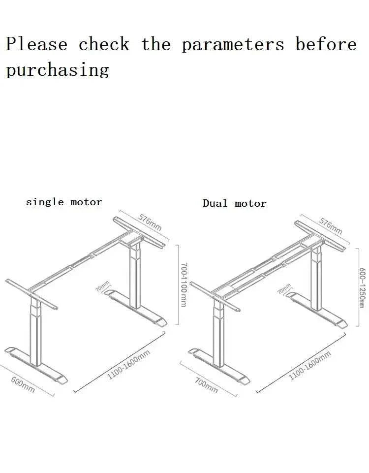 Electric Stand Up Desk Lifting Desk Frame Height Adjustable Standing Desk Ergonomic Memory Control Home Office Sit Stand Desk